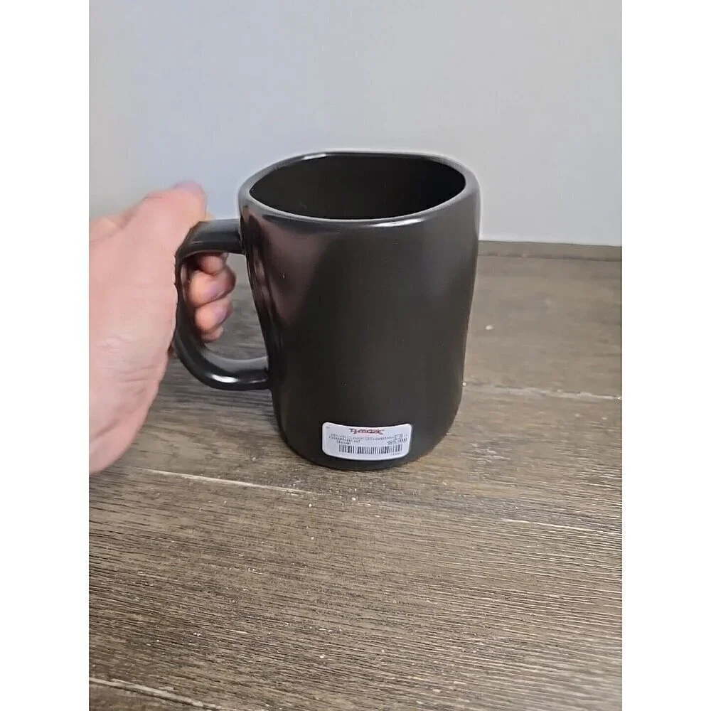NWT Rae Dunn Artisan Fighter Coffee Mug Black White Lettering 2021